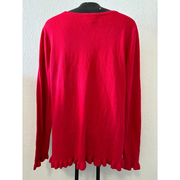 Talbots Pullover Sweater Womens Size M Red - Picture 4 of 4